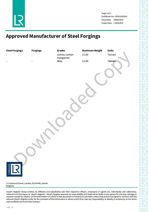 船级社证书（英国）
